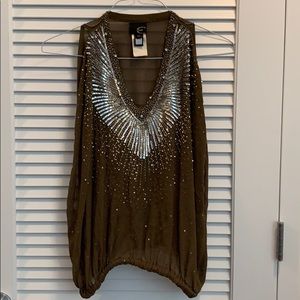 Just Cavalli Sequined Silk Top